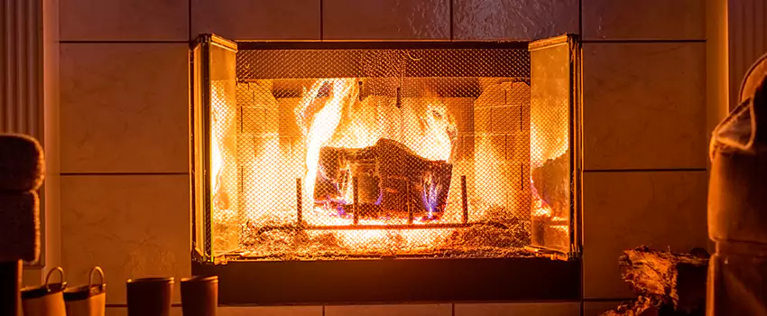 Mendota Hearth Landscape Fireplace Installation in Bay Shore, New York