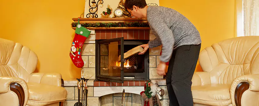 Rusted Metal Fireplace Restoration in Bay Shore, New York